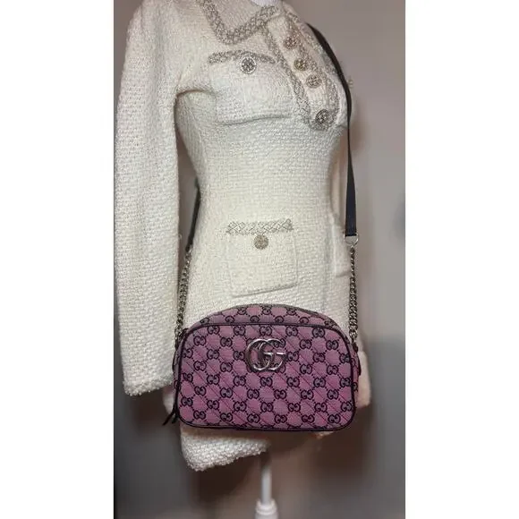 🩷SOLD🩷 Gucci Marmont Pink Quilted Camera Bag - Picture 2 of 9
